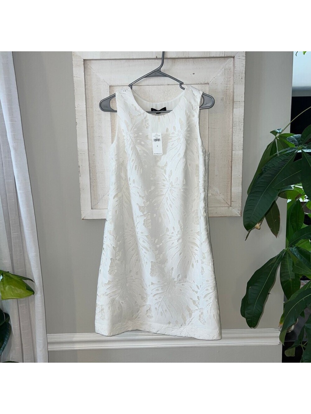 NWT Banana Republic white sheath cutout dress 6